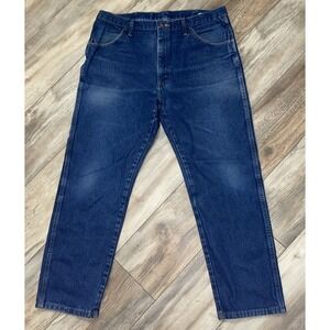 Rustler Jeans Mens 38X30 Blue Regular‎ Fit Straight Leg Western Denim